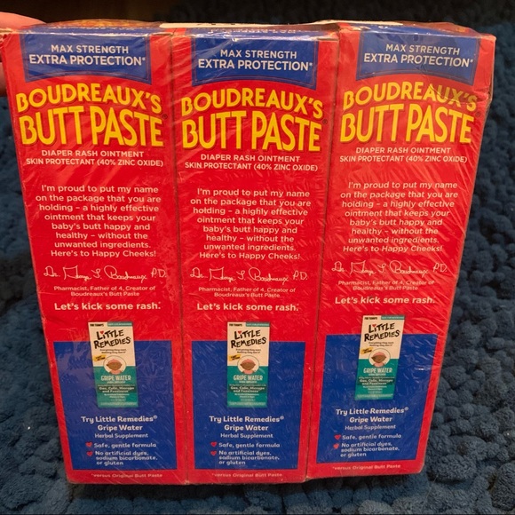Boudreaux’s Butt Paste Max Strength Diaper Rash Ointment Skin Protectant - Picture 2 of 5